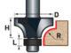 Fréza zaoblovací, stopková do dřeva R12,5xD38,1  (40359)