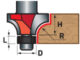 Fréza zaoblovací, stopková do dřeva R12,5xD38,1  (40359)