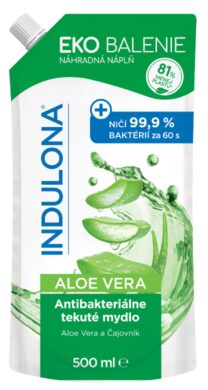 Indulona Aloe Vera antibakteriální tekuté mýdlo náhradní náplň 500 ml  (6163)