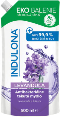 Indulona - antibakteriální tekuté mýdlo - 500 ml, Levandule se zázvorem  (6162)