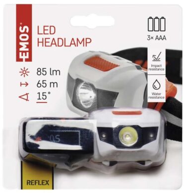 LED čelovka, 85 lm, 65 m, 3x AAA  (100411)