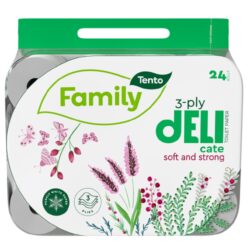 Tento Toaletní papír Family 24 rolí Delicate 3vrstvý - Toal.papr Tento 24 Family DELIcate 3