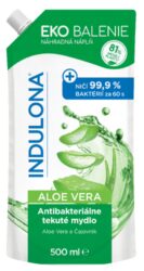 Indulona Aloe Vera antibakteriální tekuté mýdlo náhradní náplň 500 ml - Indulona ANTIB HAND LSOAP