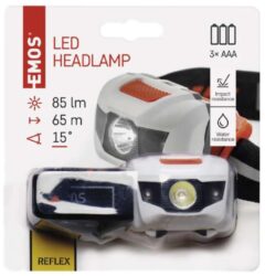 LED čelovka, 85 lm, 65 m, 3x AAA - Svtilna elov  3 LED 3xAAA