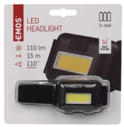 COB LED čelovka, 110 lm, 3× AAA - elovka 1W